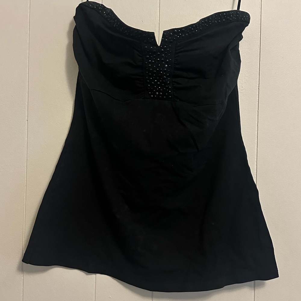 Express Black Strapless Top